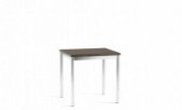 Cache Square Table Chrome Wood